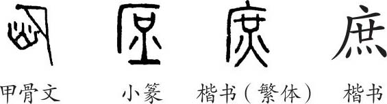 《庶》字义《庶》字的字形演变,小篆隶书楷书写法《庶》