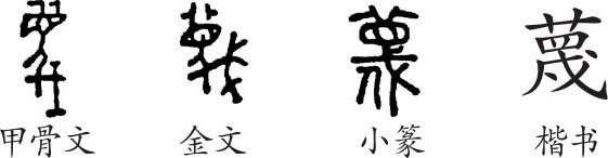 《蔑》字義,《蔑》字的字形演變,小篆隸書楷書寫法《蔑》 - 說文解字